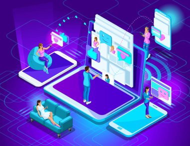 İsometry online yazışma, mükemmel bir örnek animasyon için parlak bir kavramdır. Moda parlak karakterleri online sosyal ağlar