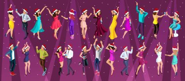 İsometry yılbaşı partisi, 3d kız dans, disko, kurumsal parti, gece kulübü, Noel ve dansları