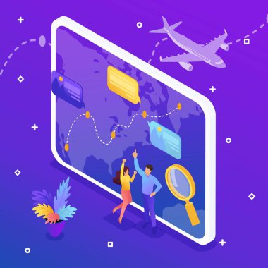 İzometrik turist seçme yön gevşeme