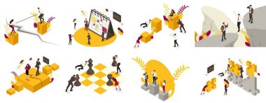 Dünya hakimiyeti için iş süreçleri kavramının İzometrik set, komuta için personel alımı, anlaşmazlıklar, Analitik, planlama, ortaklık