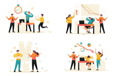 Satışlarda düşüş, teslim tarihinin bildirilmesi, anlaşmanın sonlandırılması. Web tasarımı için kavram