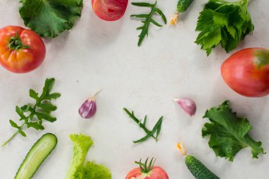 Taze Bitkisel desen üst görünüm