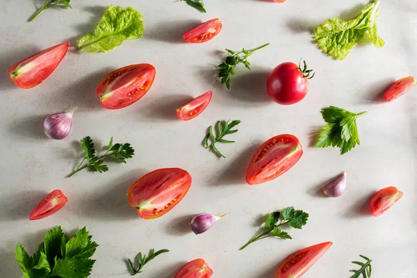 Färska vegetabiliska mönster uppifrån — Stockfoto