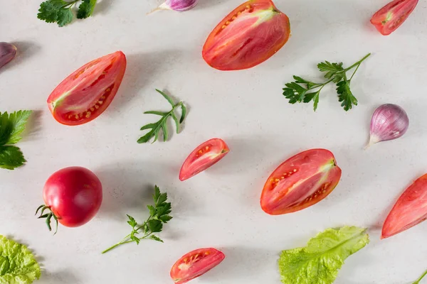 Färska vegetabiliska mönster uppifrån — Stockfoto