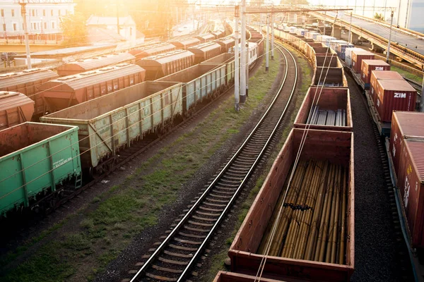 Odessa, Ukrayna 17 Temmuz 2015: Odessa Port demiryolu infrastru — Stok fotoğraf