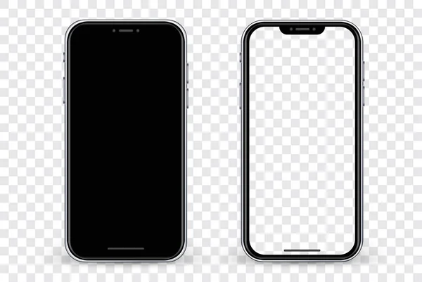 Vektör beyaz düz gerçekçi smartphone üzerinde izole trans kadar alay