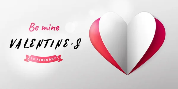 Glückliche Valentinstag Kartengestaltung. Vorlage für Banner zum Valentinstag — Stockvektor