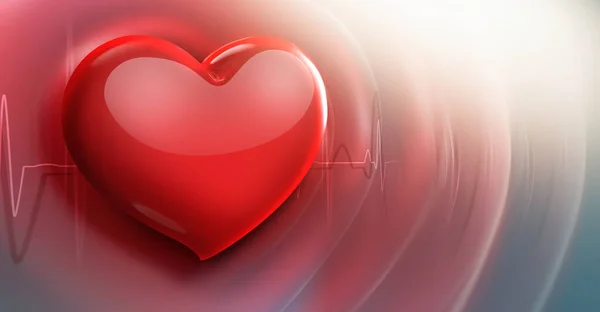 Medical background with red heart