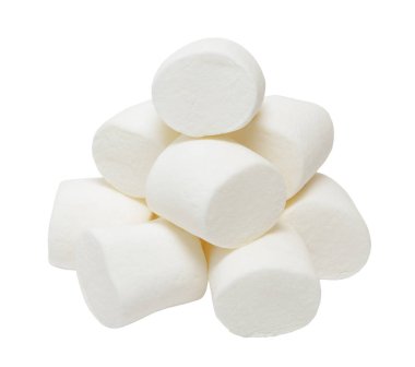 Beyaz arkaplanda izole edilmiş şekerlemeler