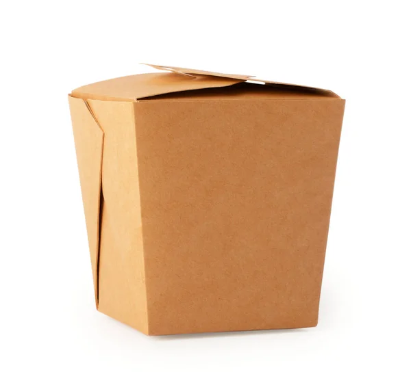 Коробка для паперу для харчової. Закритий Крафт упаковка для фастфуд. Cardbo — стокове фото