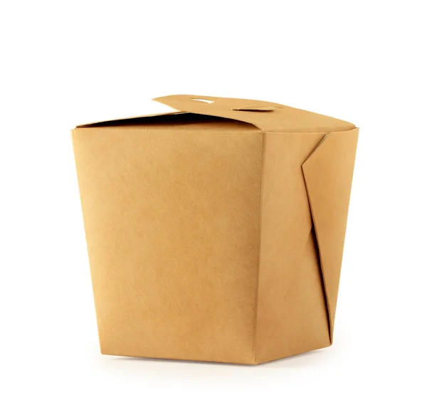 Papírové krabice pro jídlo. Obaly pro rychlé občerstvení uzavřené na plavidle. Cardbo — Stock fotografie