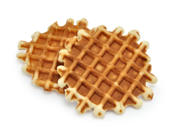 Pile of sweet waffles isolated on white background — Stock Photo, Image