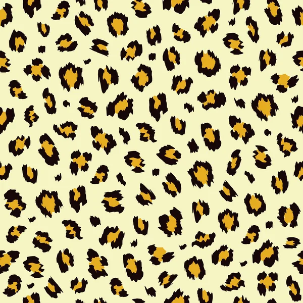 Modello senza cuciture di pelliccia di leopardo. Illustrazione vettoriale . — Vettoriale Stock