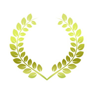 Laurel wreath design. Leaves ornament icon. Vector illustration.