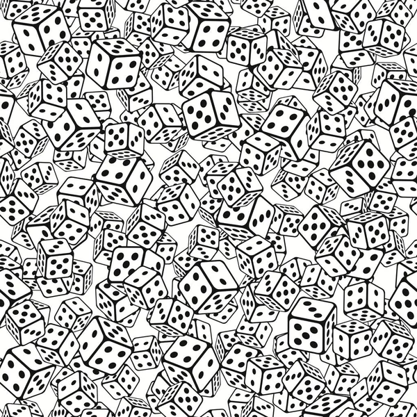 Dice kuber sömlösa mönster. Kasino spel bakgrund. Vektor — Stock vektor