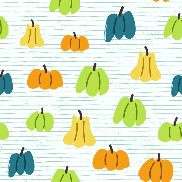 Pumpkin seamless pattern. Vector illustration. — Stock Vector