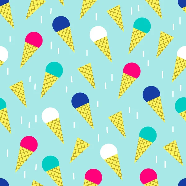 Ice cream seamless background. Vector illustration. — Stock Vector