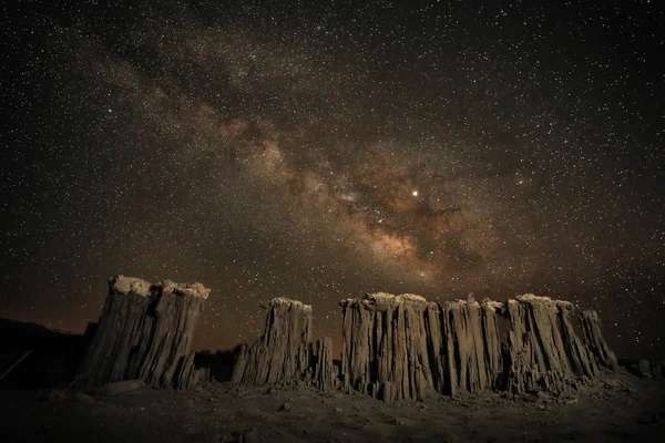 Samanyolu Galaksisinin Time Lapse Uzun Pozlama Görüntüsü — Stok fotoğraf