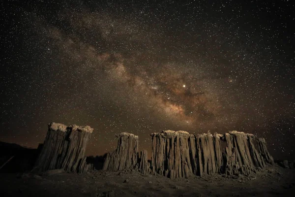 Time Lapse Imagem de longa exposição da Via Láctea — Fotografia de Stock