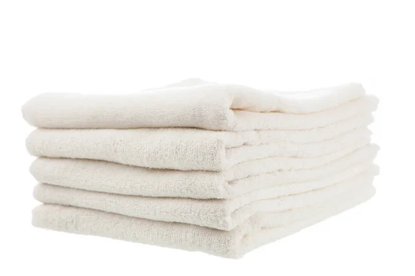 Pile of white towels — Stock Photo, Image