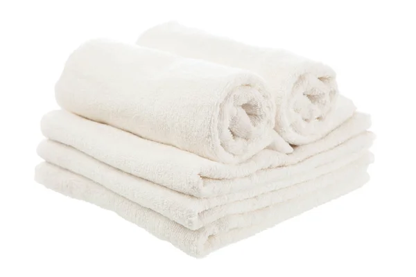 Pile of white towels — Stock Photo, Image