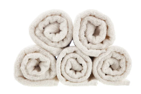 Pile of white towels — Stock Photo, Image