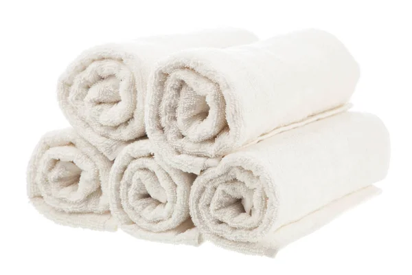一堆白毛巾 — 图库照片