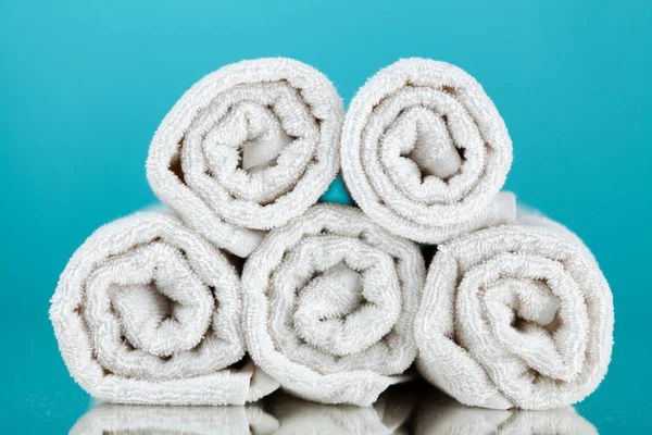 Pile of white towels — Stock Photo, Image