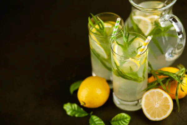 Tarhun limonata içmek — Stok fotoğraf