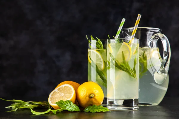 Tarhun limonata içmek — Stok fotoğraf