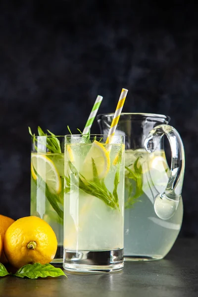 Tarhun limonata içmek — Stok fotoğraf