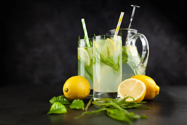 Tarhun limonata içmek — Stok fotoğraf