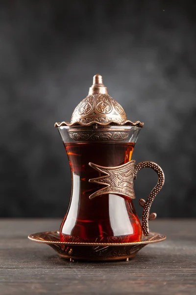 Té turco en un vaso — Foto de Stock