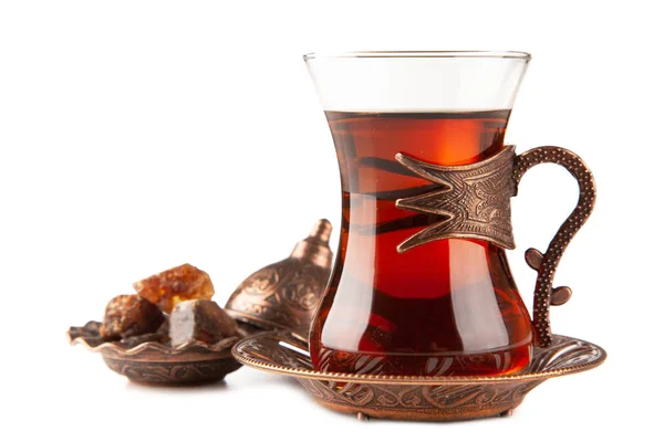 Türkischer Tee im Glas — Stockfoto