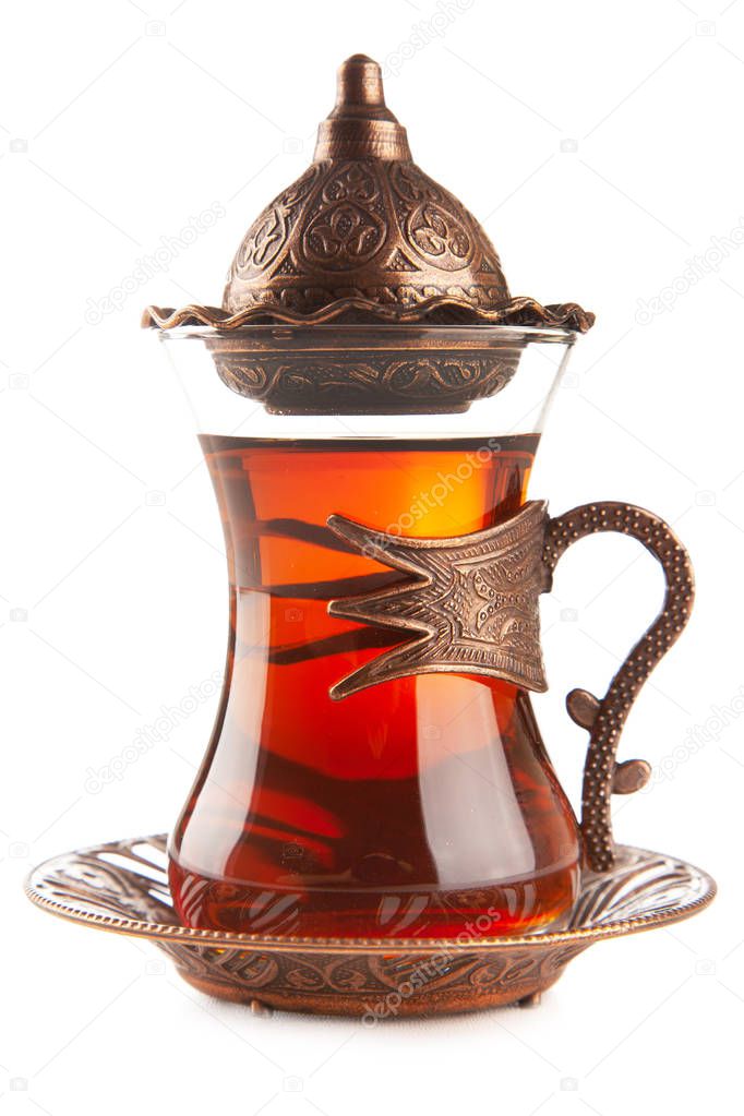 Turkish tea in a glass