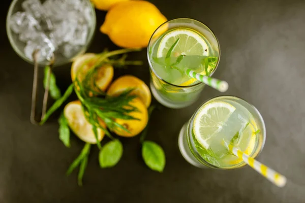 Tarragon lemonade drink — Stock Photo, Image