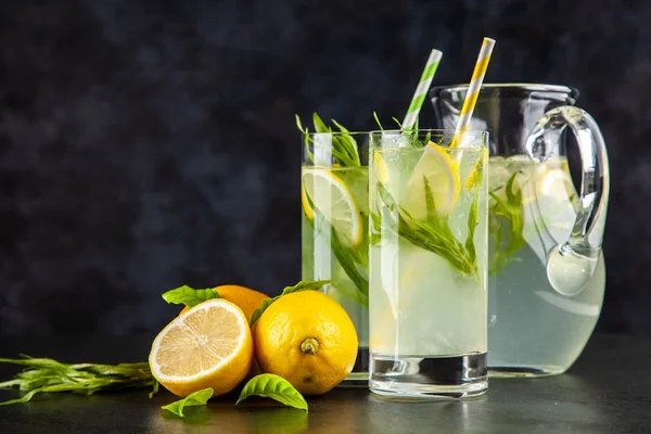 Tarhun limonata içmek — Stok fotoğraf