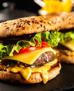 Lezzetli ızgara Burger