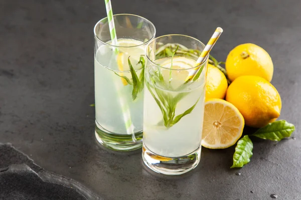 Tarhun limonata içmek — Stok fotoğraf