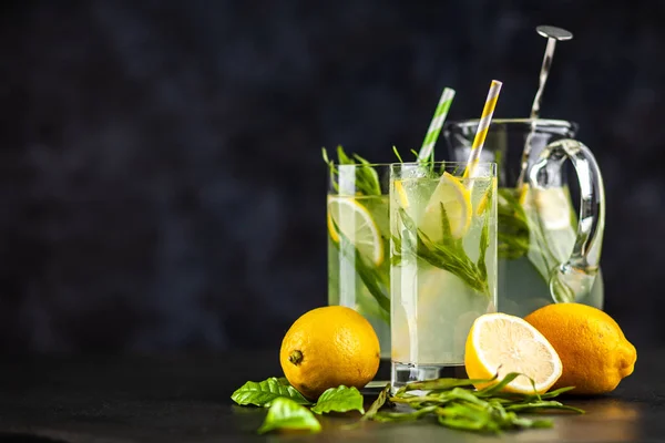 Tarhun limonata içmek — Stok fotoğraf