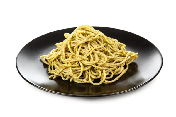 Massa com molho de pesto — Fotografia de Stock