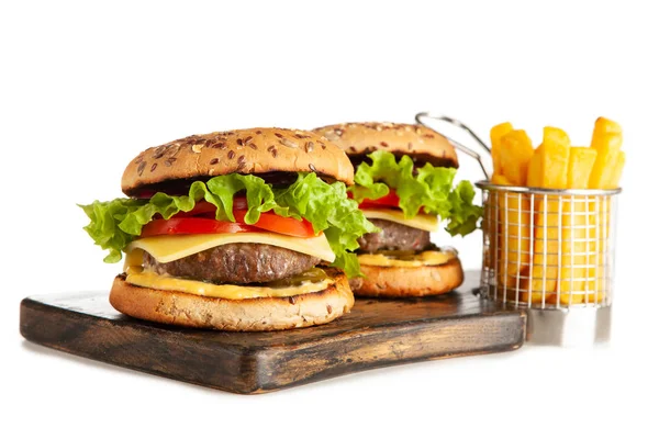 Heerlijke gegrilde hamburgers — Stockfoto