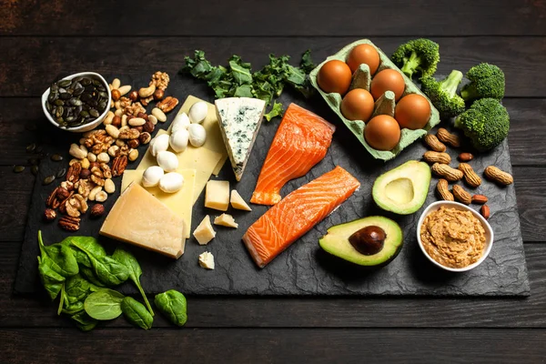 Keto diet food ingredients — Stock Photo, Image