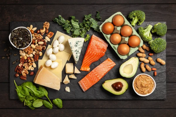 Keto dietní složky potravin — Stock fotografie