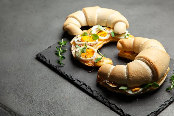 Sandwiches de mantequilla de croissant — Foto de Stock