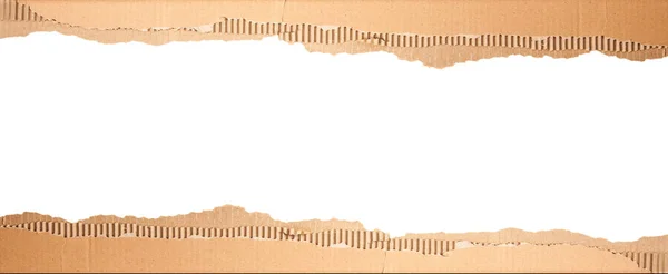 Karton bir delik - beyaz arka plan ile — Stok fotoğraf