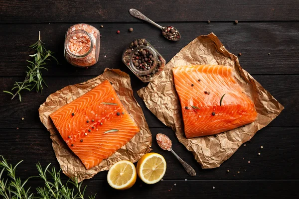 Filetto di pesce salmone — Foto Stock