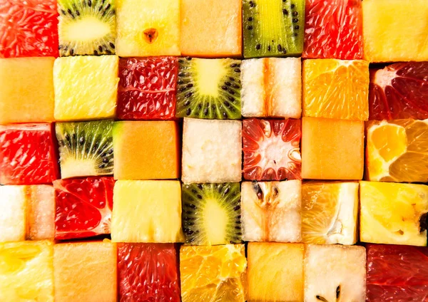 Fruit cube on white background — Stock Photo, Image