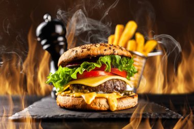 Lezzetli ızgara Burger