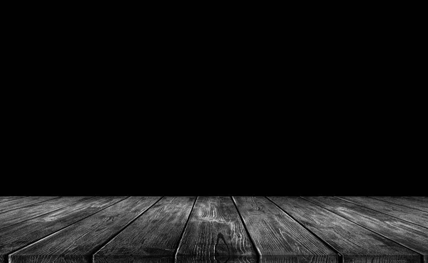 Black wood background — Stock Photo, Image